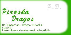 piroska dragos business card