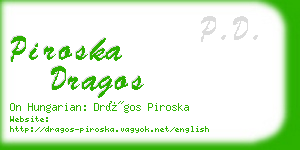 piroska dragos business card